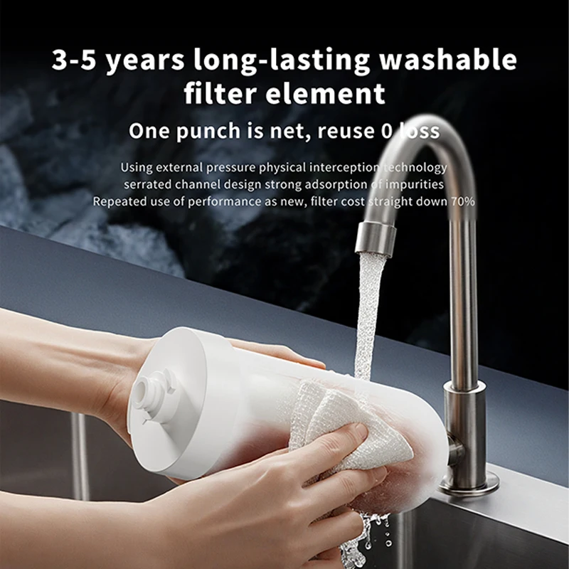 منقي مياه محمول خفيف الوزن للمطبخ، ماكينة شرب شبكية عالية الإنتاجية، فلتر سيراميك علوي