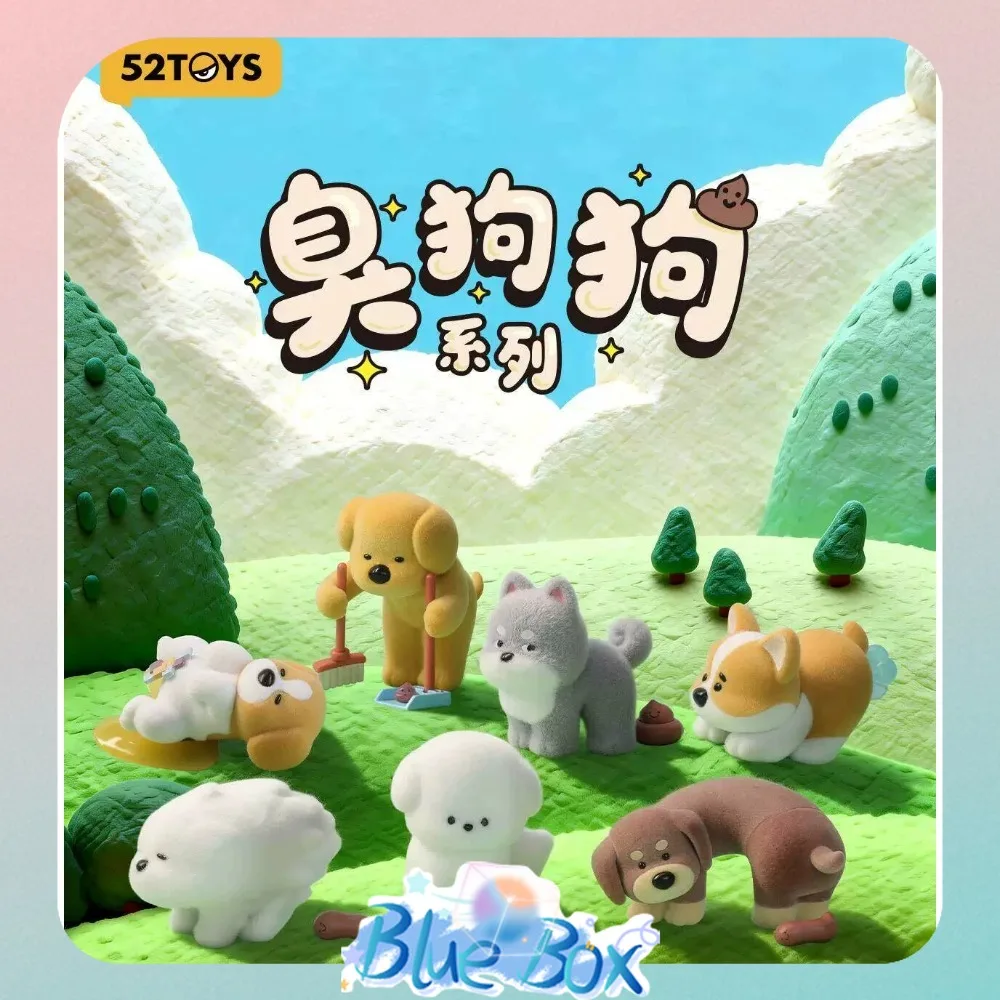

Authentic 52TOYS Stinky Dog Series Flocked Blind Box Cute Collectible Figure Desktop Decor Birthday Gift for Girls Pre-order