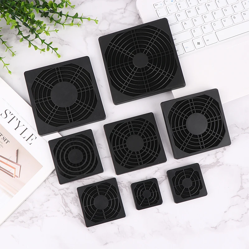 1Pc 3 In 1 Dust proof Mesh Case Cooler Fan Dust Cover Plastic Dust-Proof Net Computer Case Fan Grille For AC/DC Fan