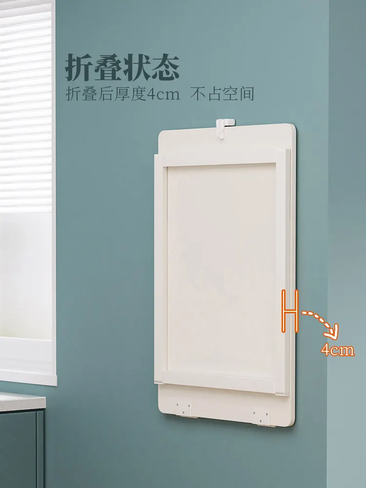 Wall-mounted folding table Small apartment wall-mounted dining Invisible Space-saving eating table Wall desk Compute