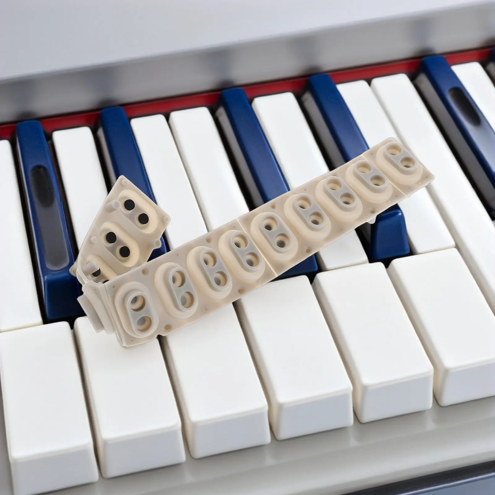 Silicone Key Contact Pad 13-Key Electronic Organ High Conductivity Keyboard Strip Replacement Parts Digital Piano Key Mat