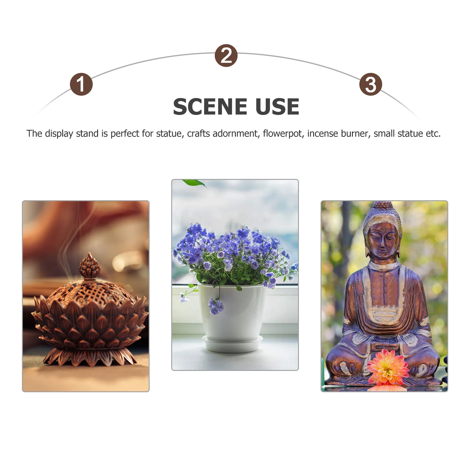 

Premium Wood Display Base for Buddha Statue Red Sandalwood Craft Stand for Vase Teapot Collectibles Oriental Aesthetic