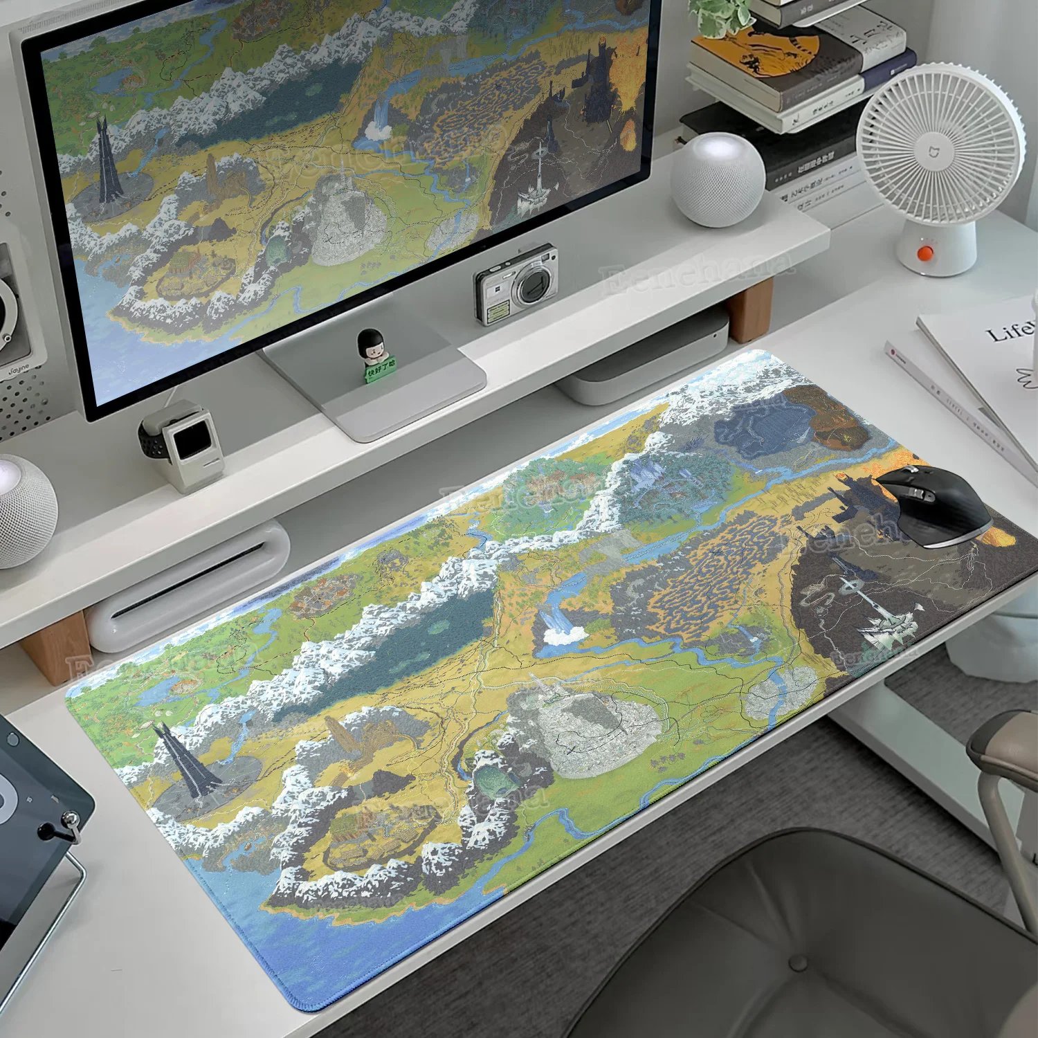 The L-Lord of The Ring Großes Gamer-Mauspad, rutschfeste Laptop-Tastatur, Schreibtischmatten, Zubehör, PC, Gaming, XXL, Büro, Zuhause, Setup-Teppiche