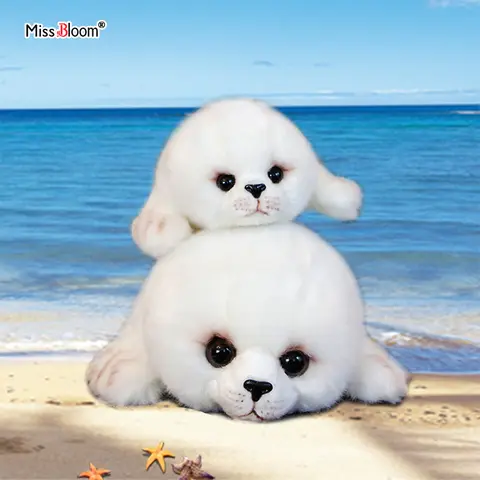 Dropshipping Soft Cute Seals Plush Toy Sea World Animal Sea Lion Plush Stuffed Doll Big Eyes Baby Birthday Gift for Kids Girls