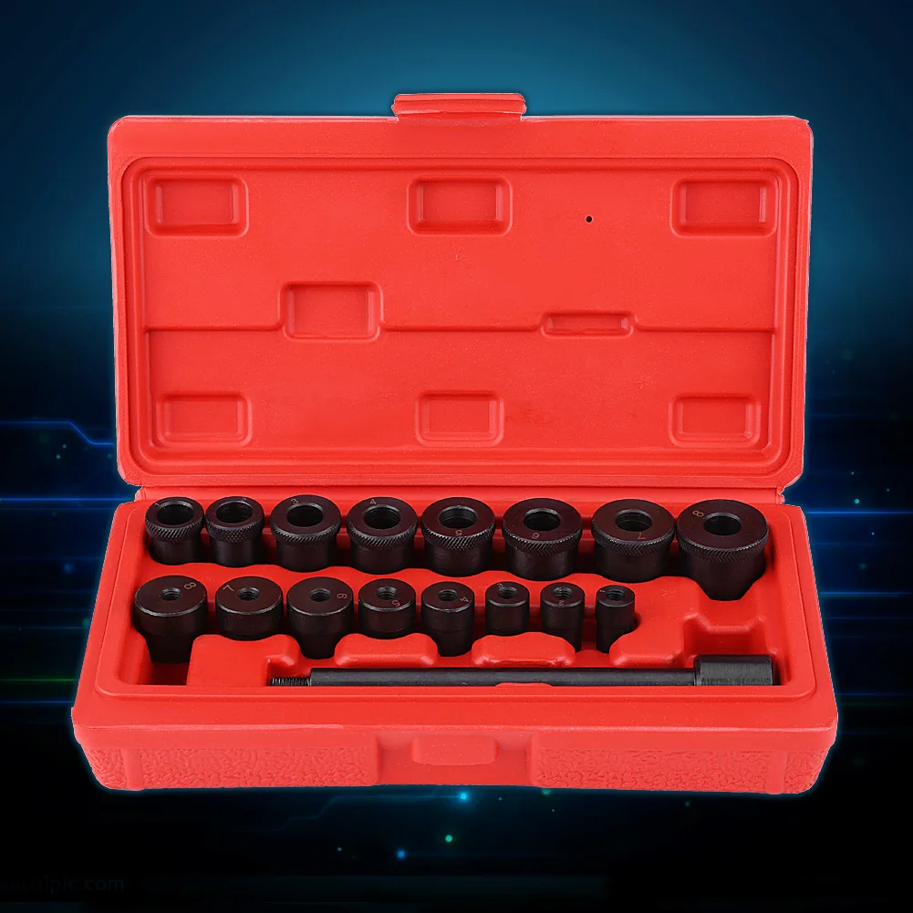 17pcs Centring Mandrel Clutch Tool Kit Clutch Installing Tool Coupling Spine Set