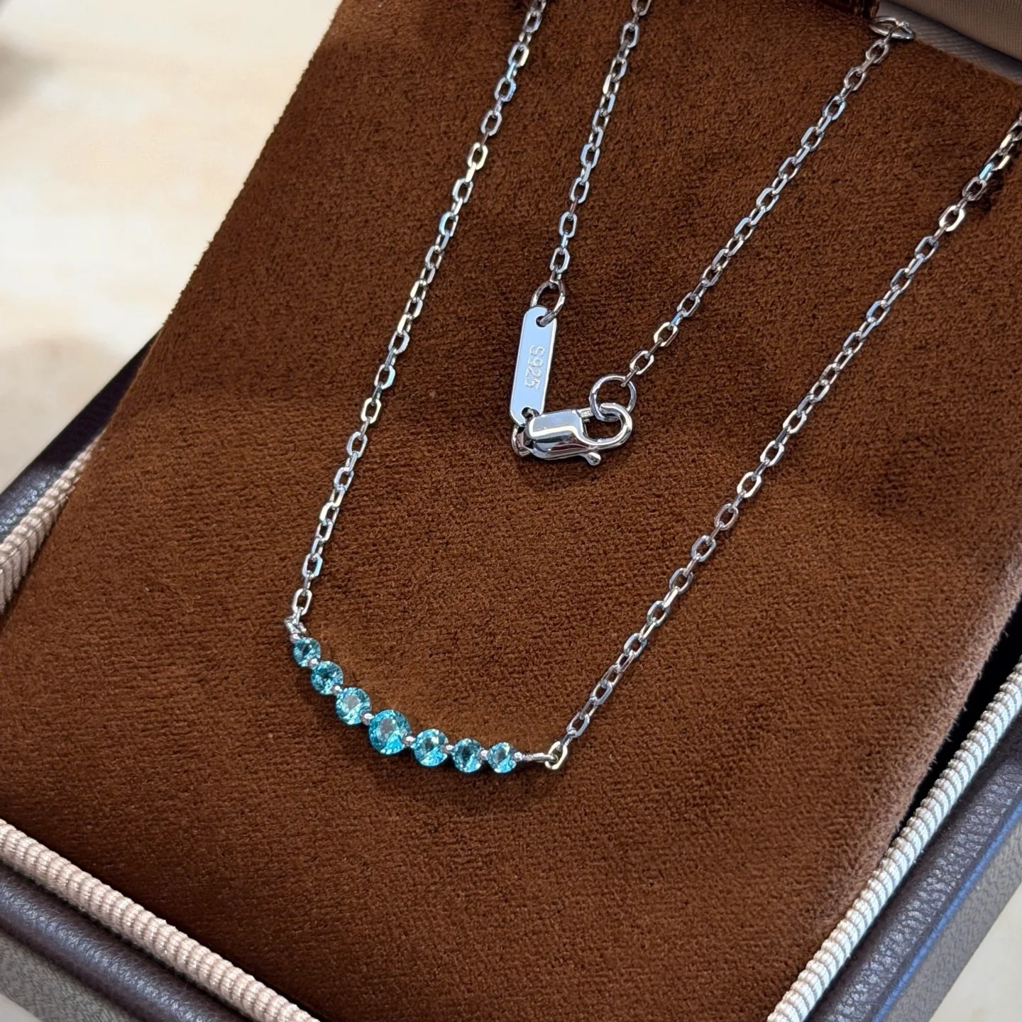 trendy-925-sterling-silver-tennis-necklace-for-women-marquise-stations-blue-accent-stones-party-jewelry-luxury-fine-jewelry