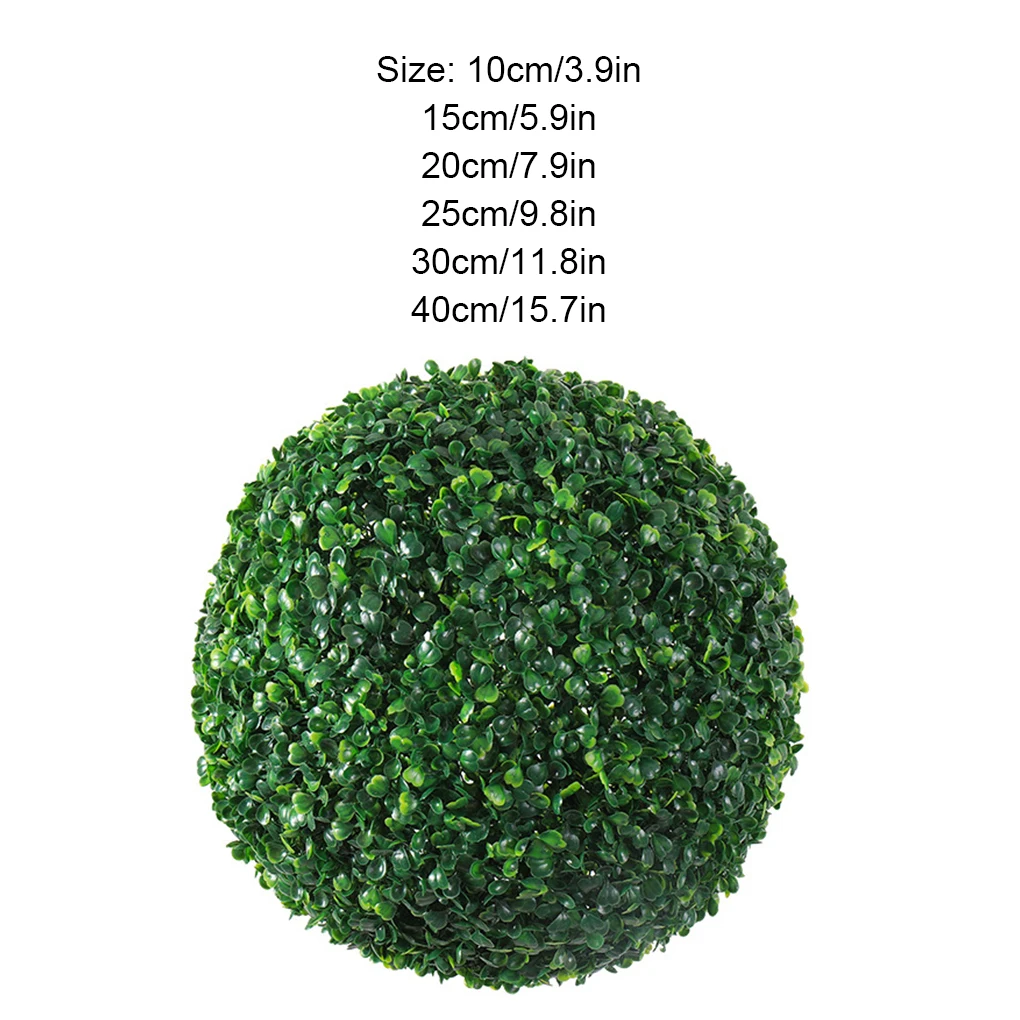 نبات اصطناعي أخضر توبياري نباتات كروية صناعية كرات عشبية مزخرفة للمنزل فناء حديقة شرفة دعائم تزيين الزفاف
