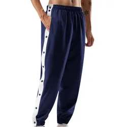 Men Sweatpants Fashion Sportswear Drawstring Straight Track Pants Casual Loose Trousers Mesh fabric Breathable quick drying