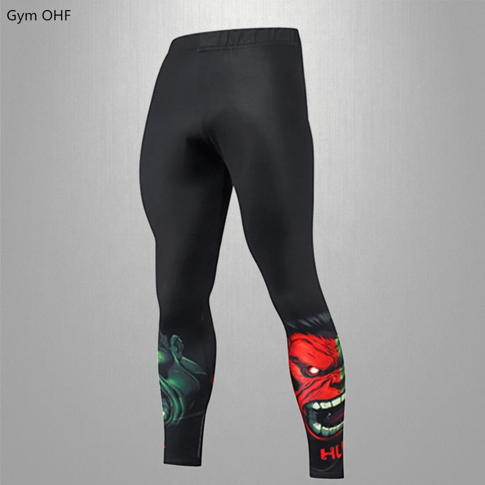 Compression Pants Men Gym Fitness Running Jogging Workout Training Trousers Men Super Hero 3D Printing Mens Leggings Rashguard