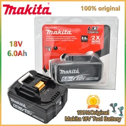 100% Оригинальный Makita 6Ah/5Ah/3Ah 18V Makita аккумулятор BL1830B BL1850B BL1850 BL1840 BL1860 BL1815 сменный литиевый аккумулятор