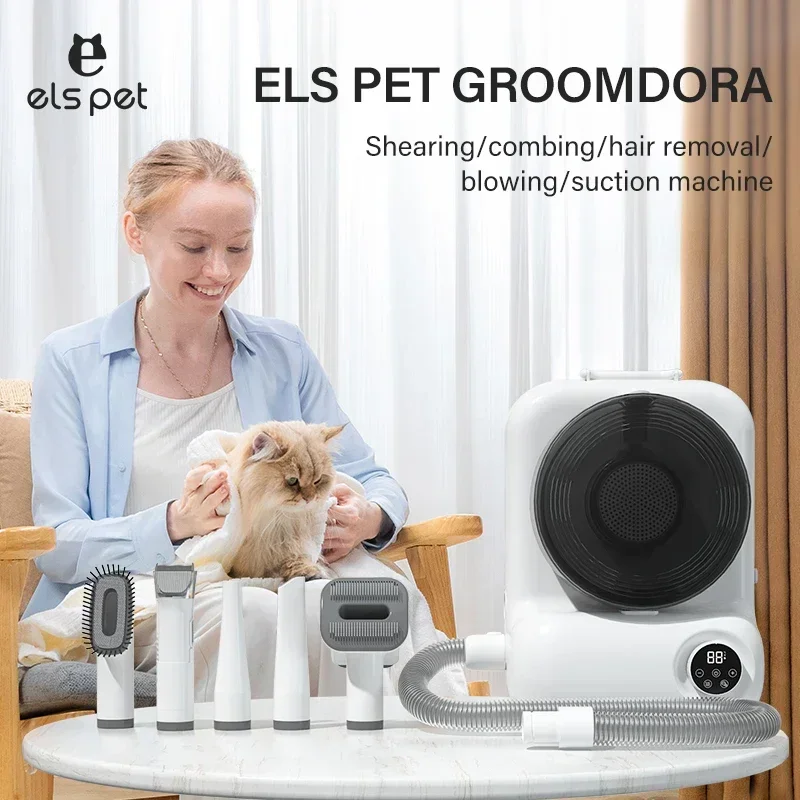 Gran oferta, lo más nuevo, recortador de limpieza para el cuidado de mascotas, Kit de aseo para perros y gatos, cepillo, herramienta de deshedding para el cuidado del cabello, jabón al vacío y