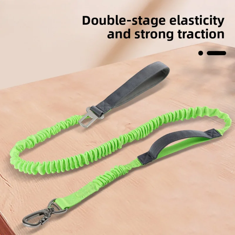 

Anti-Pull Dog Leash with Shock Absorber - Adjustable 2-in-1 Short/Long Length, Reflective & Comfort Grip (Alloy Hook)