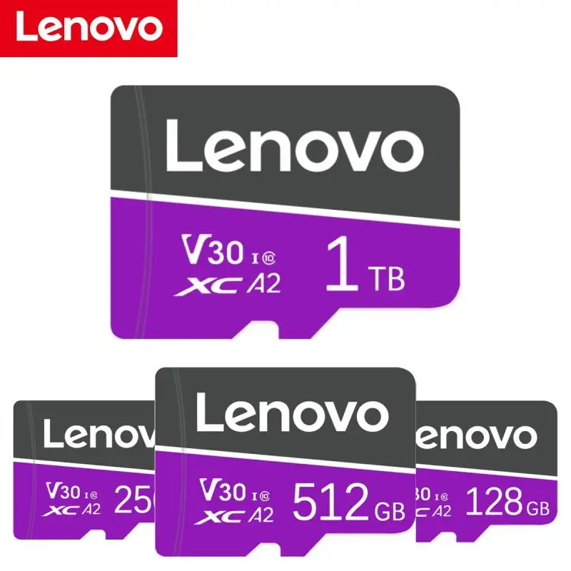 Lenovo 2TB High Speed Flash Memory Card 1TB 512GB 256GB Class 10 Micro Tarjeta SD Card 128GB For Mobile Phone Portable Laptop PC