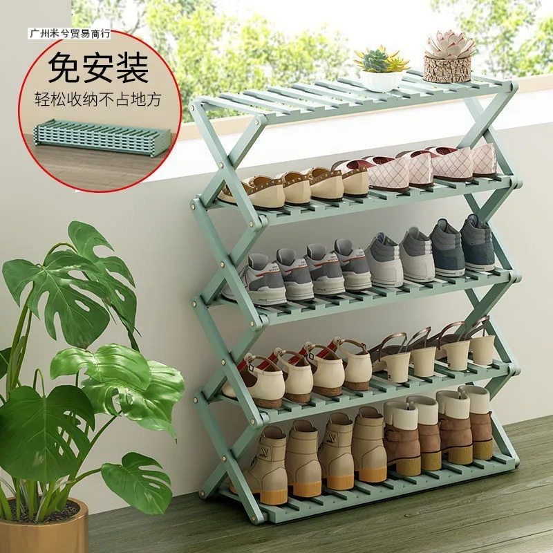 Folding Shoe Cabinet, Shoe Rack, Simple Doorway, Sturdy, Household Multi-layer Dust-proof Dormitory Storage, Free Installation