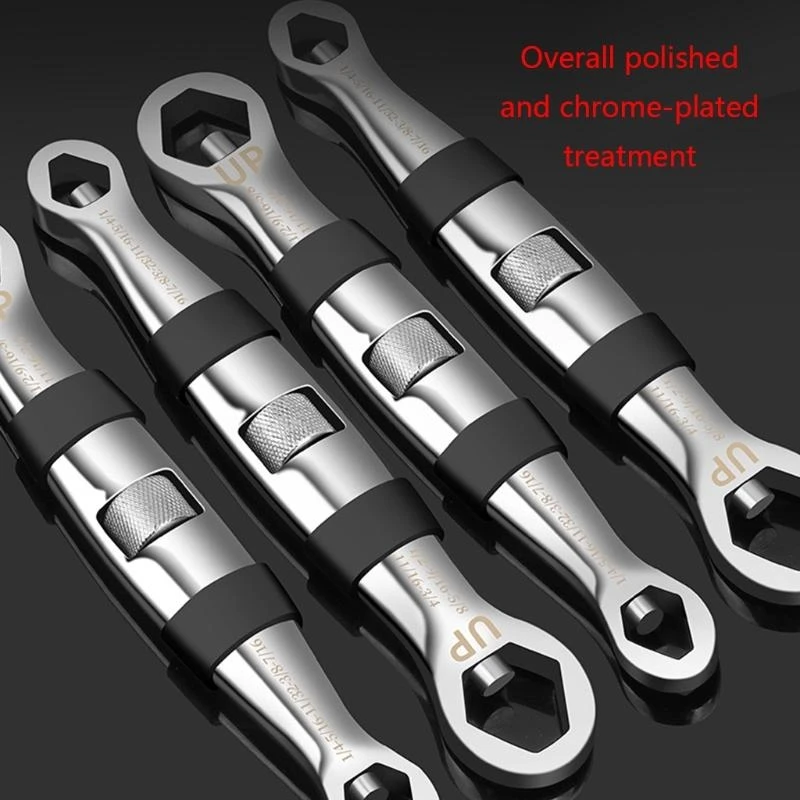 E06B Universal Double Torx Llave 23-In-1 Multi-funcional Function Functable Pocket Tool 1/4 pulgadas 3/4 pulgadas 7 mm 19