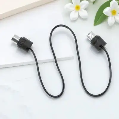 

1pcs MIDI Connection Cable Male to Female Right Angle Black Alloy Interface for Electric Drum Keyboard Musical Instrument Line