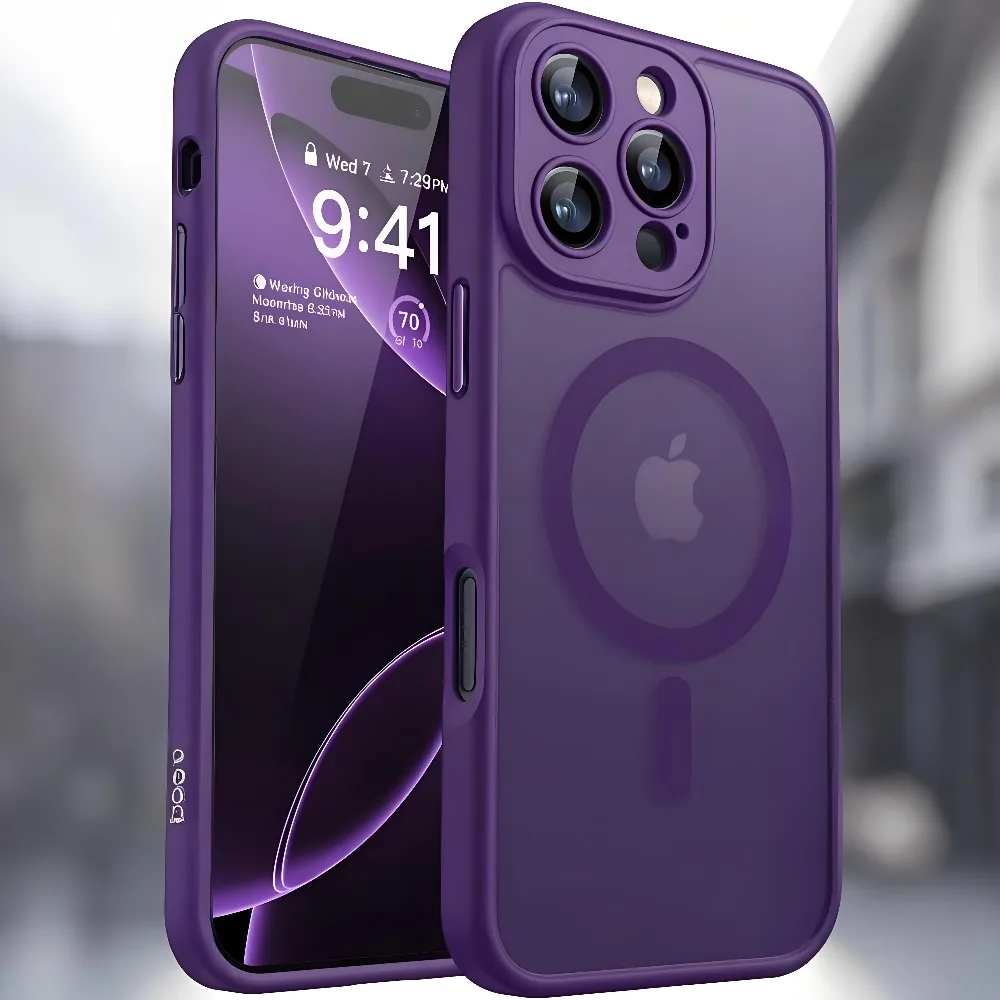 Translucent Magnetic Frosted Matte Phone Case For iPhone 18 Pro 17 16 15 14 13 12 11 Pro Max For Magsafe Wireless Charge Cover