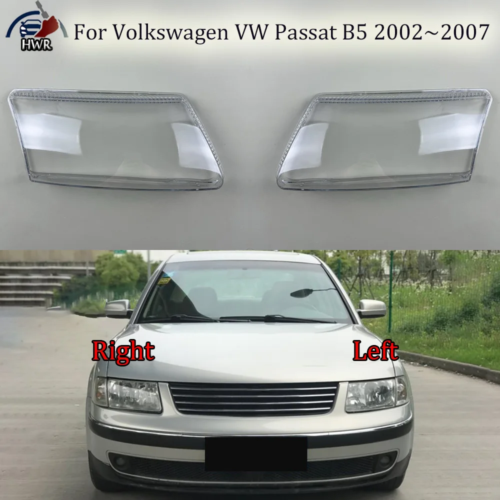 

For Volkswagen VW Passat B5 2002 2003 2004 2005 2006 2007 Car Headlight Cover Lampcover Lampshade Lamp Lens Case Auto Light Caps