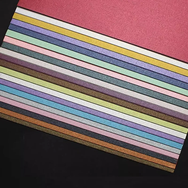 50 arkuszy - 21x29.7cm A4 A3 A5 250gsm Papier perłowy podwójny (0)fces papier perłowy DIY Dekoracje imprezowe Tworzenie kartek Papier rzemieślniczy