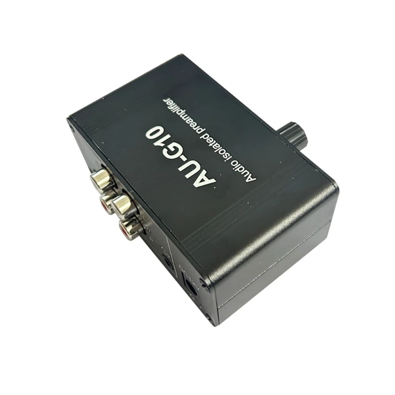 652F Small Stereo Sound Preamplifier Headphone Amplifier Gains 0-20db Phono Turntable Phonograph Preamp 3.5mm Input Output