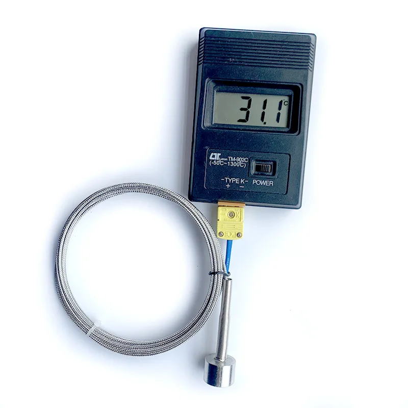 Imagem -06 - Termopar Magnético com Conector Miniatura Sensor de Temperatura de Superfície Portátil Cabo Blindado tipo k 0450 °c Dia 20 mm 16m