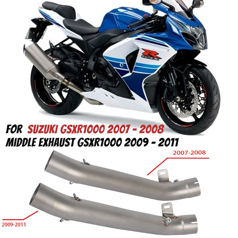 

Motorcycle Exhaust Middle Link Pipe Modify Escape Muffler Tube For SUZUKI GSXR1000 K8 K9 L1 2007 - 2008 GSXR 1000 2009-2011