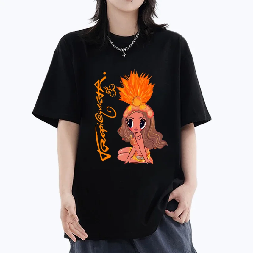 

Karol G Tropicoqueta 2025 Album funny Graphics T Shirt Men Women vintage Streetwear Short Sleeve Hip Hop Fashion Cotton T-shirts