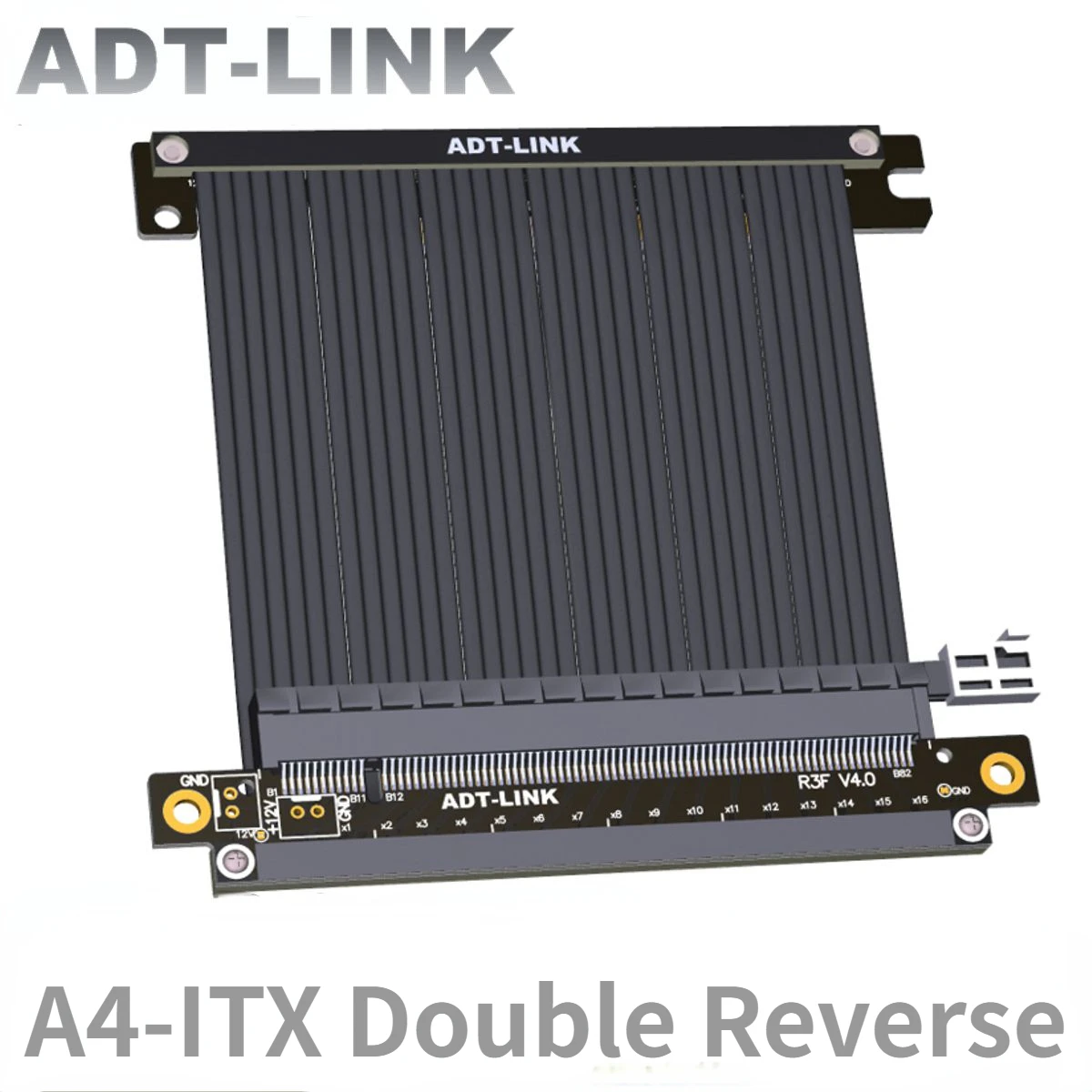 

ADT-Link PCIe 3.0 x16 Graphics Card Riser Cable Single & Dual Reverse-angle Full Speed Stable Compatible For ITX A4 Mini PC Case