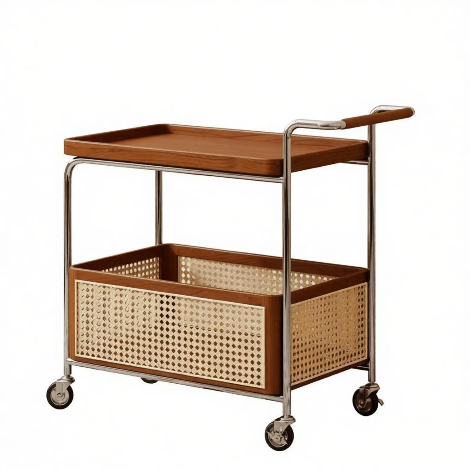 

Двухуровневый передвижной столик на колесиках, мобильная мебель для хранения, многофункциональный, прочная конструкция, для офисных работников, для небольших помещений