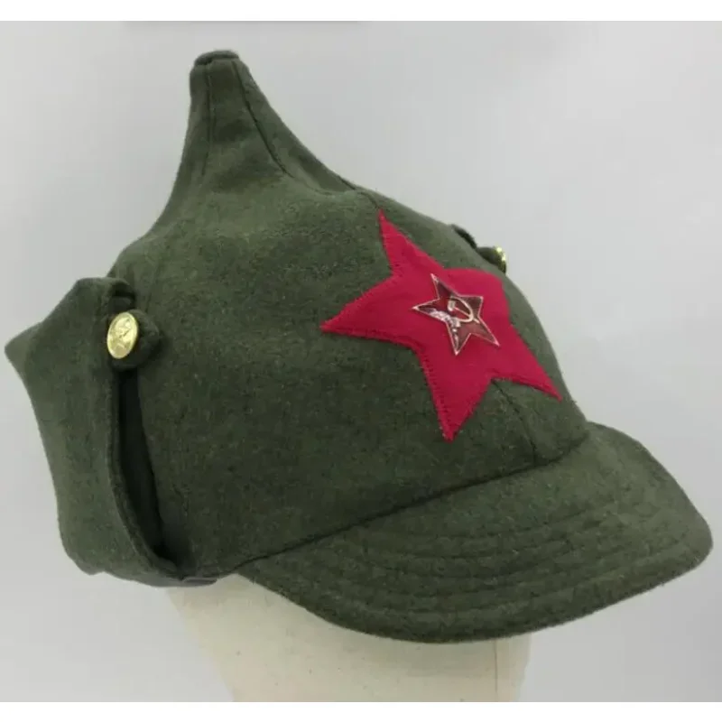 Budyonnovka Hat Men Soviet Military Cap Winter Cavalry Vintage