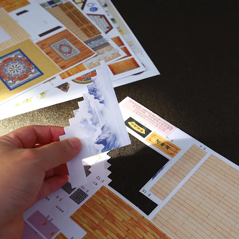 OUZEY Kit DIY para casa de bonecas de madeira grande - Conjunto completo de móveis em miniatura, brinquedo de montagem artesanal e presente para meninas