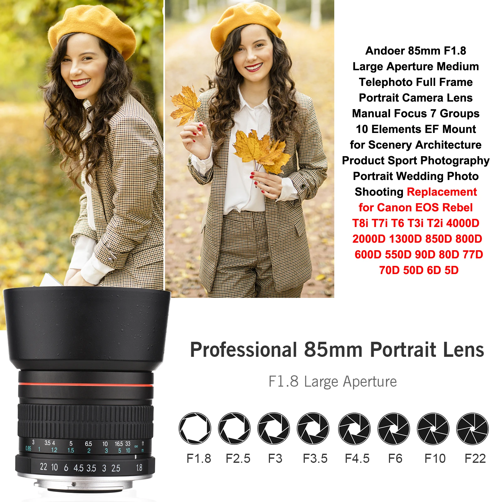 كبير كامل الإطار صورة MF عدسة الكاميرا 85 مللي متر EF جبل لكانون EOS/50 مللي متر PK جبل ل Pentax K1/ K-1 مارك الثاني كامل الإطار كاميرات
