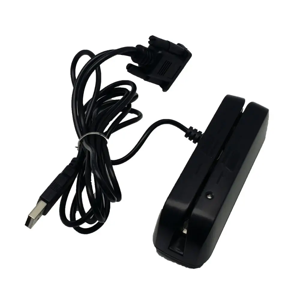 ISO7811 RS232 USB مزدوج الجانب برأسين مزدوج الوجه Swipe MSR 3 مسارات مغناطيسية Magstripe Mag Stripe CC #3
