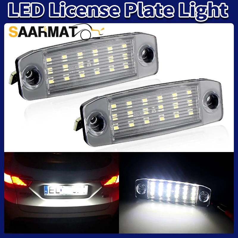 

2pcs led License Number Plate Light For Hyundai Kona i40 CW Sonata VI Sonata YF GF 10 For Kia Sportage Error Free White Tag Lamp