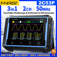 FNIRSI 2C53P Plus Upgraded 3 in1 Oscilloscope/Multimeter/DDS Signal Generator with Carrying CaseTablet Touch Screen Portable Di
