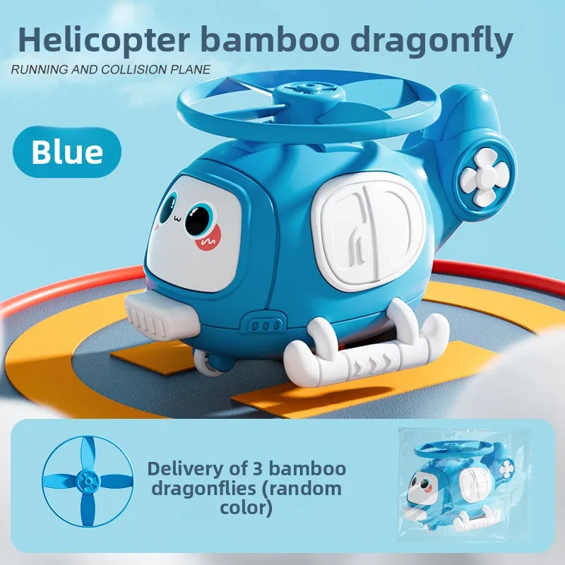 Catapulta de bambu libélula avião brinquedo inércia puxar para trás carro acidente disco voador helicóptero diversão jogo ao ar livre para crianças