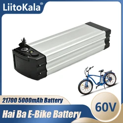 LiitoKala HaiBa 60V eBike Battery Seat Tube 15Ah 20Ah 25Ah 21700 5000mAh Cell 500w 1000w 1200W For Electric Bike Battery PACK