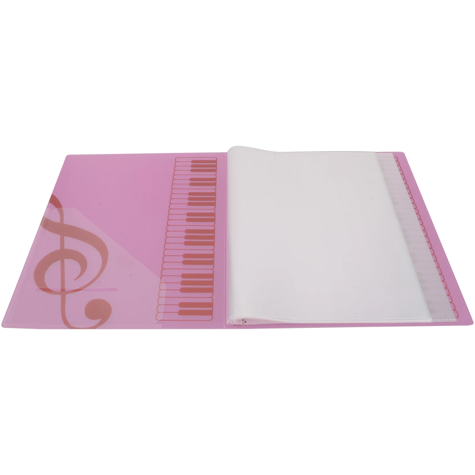 

80-Page Folder Clear Sleeves For Piano Sheet Music Band Flip Folder Choir Pages Large Capacity Portable Matte Finish Sheet Music