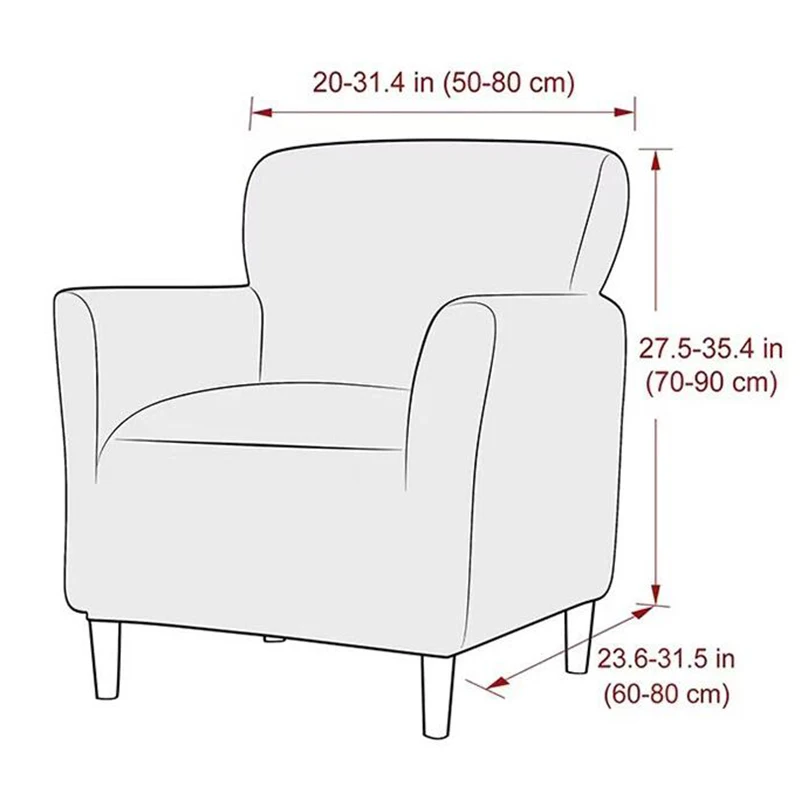 Gray Club Armchair Slipcovers Floral Elastic Armchair Covers Stretch Chair Seat Slipcovers For Bar Counter Living Room