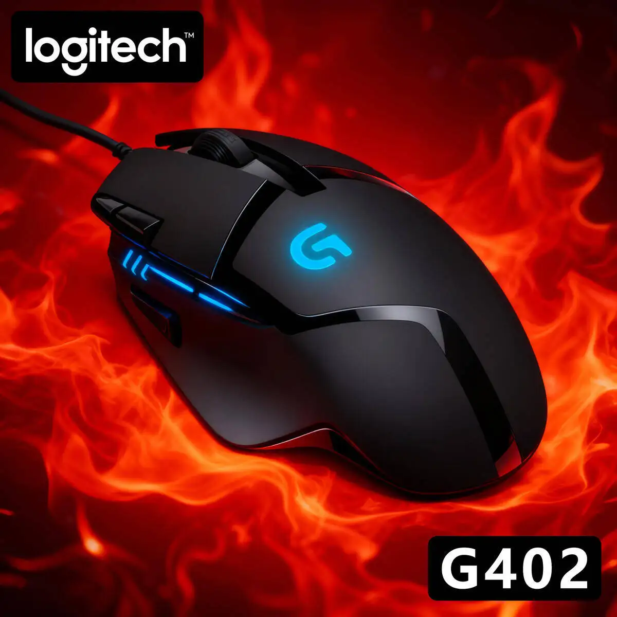 

Проводная мышь Logitech G402, киберспортивная игра, посвященная редактируемым макрокомпьютером, настольным ноутбуком, ест курицы CSGO