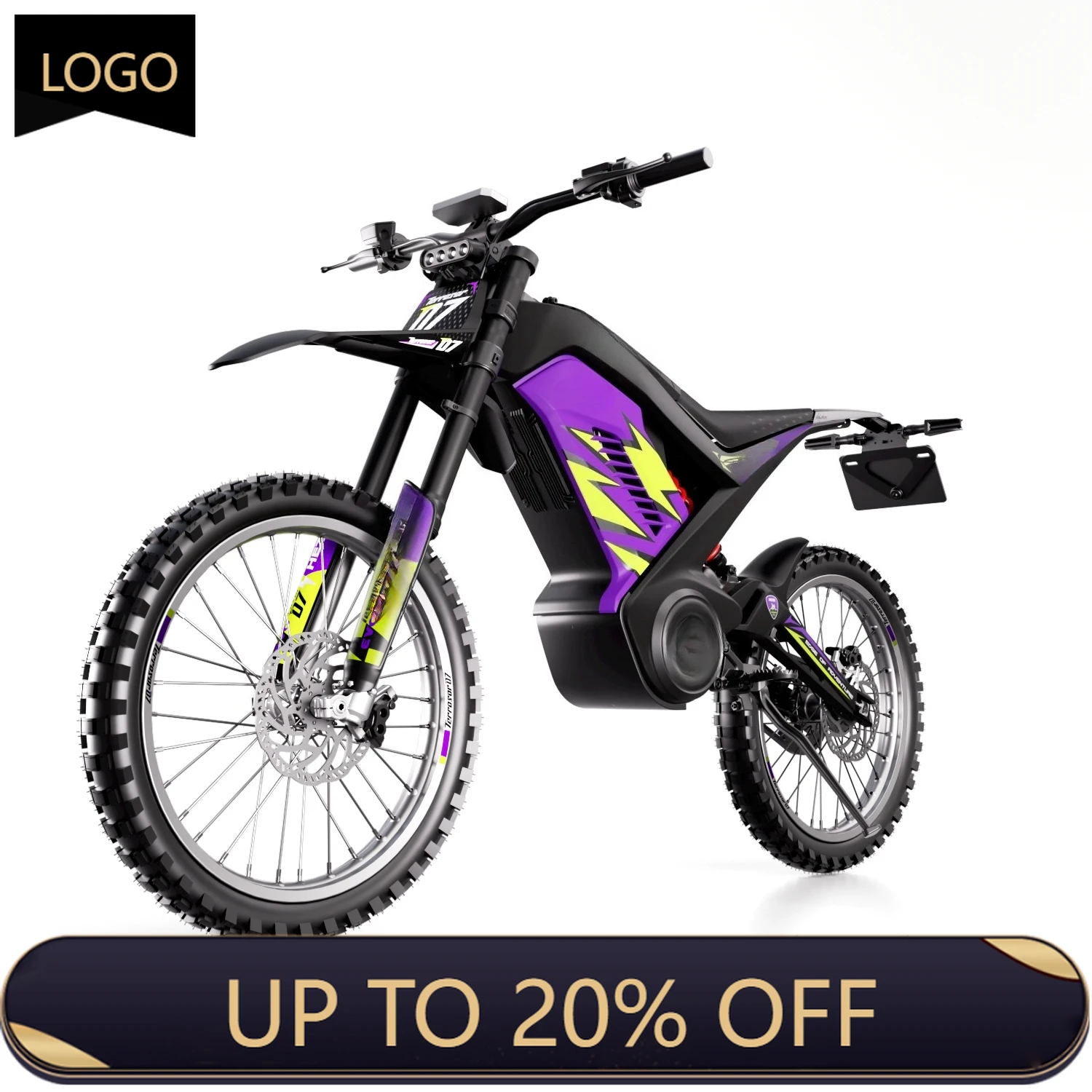 QQA 2024 New Electric Off-Road Vehicle HEZZO D7 72V 8000W Medium Drive Light Bee X Off-Road Electric Bike 35AH TALARIA Off-Road