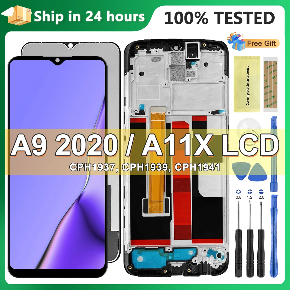 6.5\'\' For Oppo A9 2020 Lcd Display Touch Screen Digitizer Parts for Oppo A11X CPH1937 CPH1939 CPH1941 Replacement Display Screen