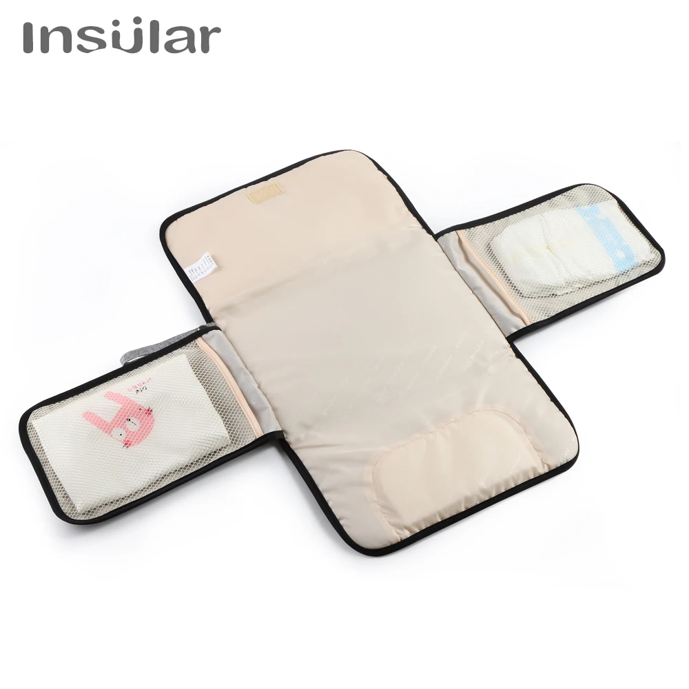 

Insular 3 in 1 Waterproof Changing Pad Diaper Travel Multifunction Portable Baby Diaper Cover Mat Clean Hand Folding Diaper Bags