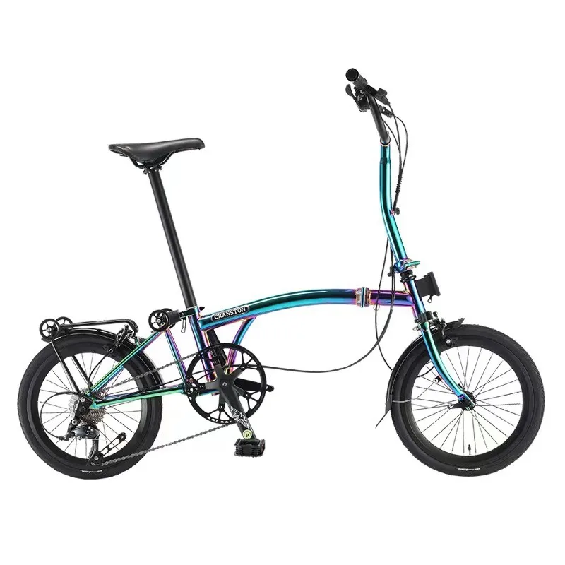 Folding Bicycle Colorful Electroplated Frame Portable Urban Commuter Bike