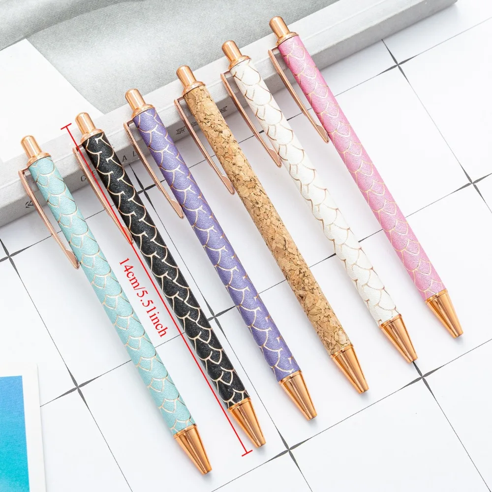 1-6 Piece Metal Luxury Ballpoint Pen Cute Wedding Rose Gold Stationery School Office Supply Pen