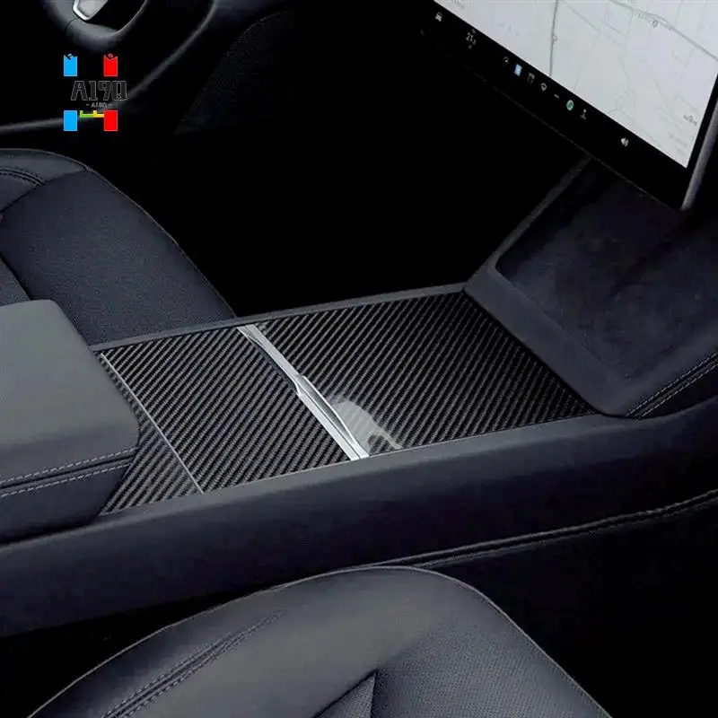 

A19Q-комплект обертывания центральной консоли для Tesla Model 3 Highland 2024, Аксессуары для защиты центральной консоли из АБС-пластика из углеродного волокна