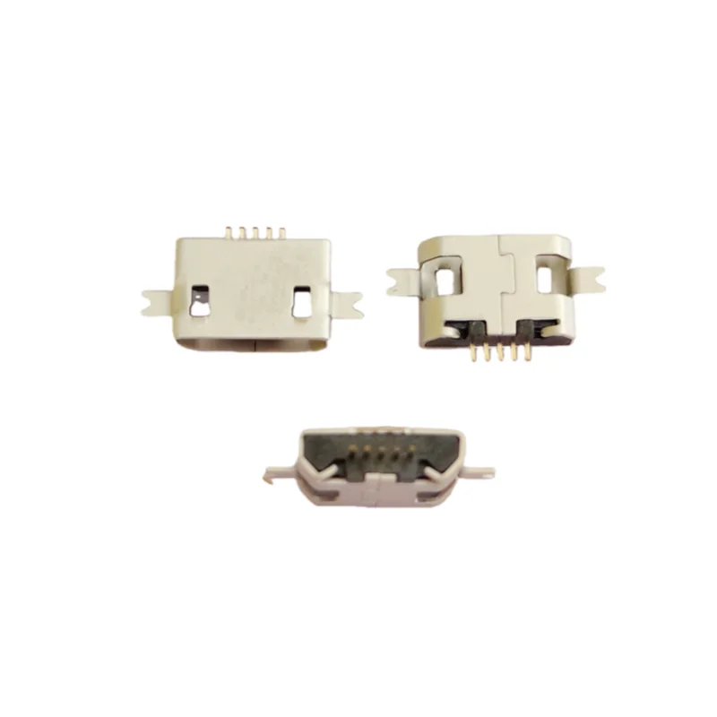 Micro USB 5pin Connector Heavy plate 1.0mm B-type Female Flat mouth full paste charging tail plug port For Motorola ME525 NI525