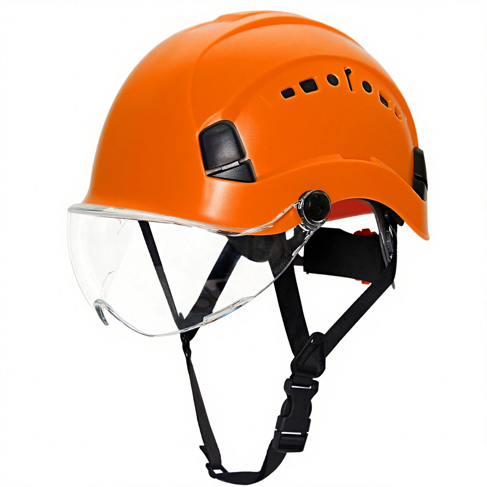 CE Safety Helmet With Goggles Construction Climbing Riding Steeplejack Worker ABS Protective Cap Industrial Work Rescue Hard Hat