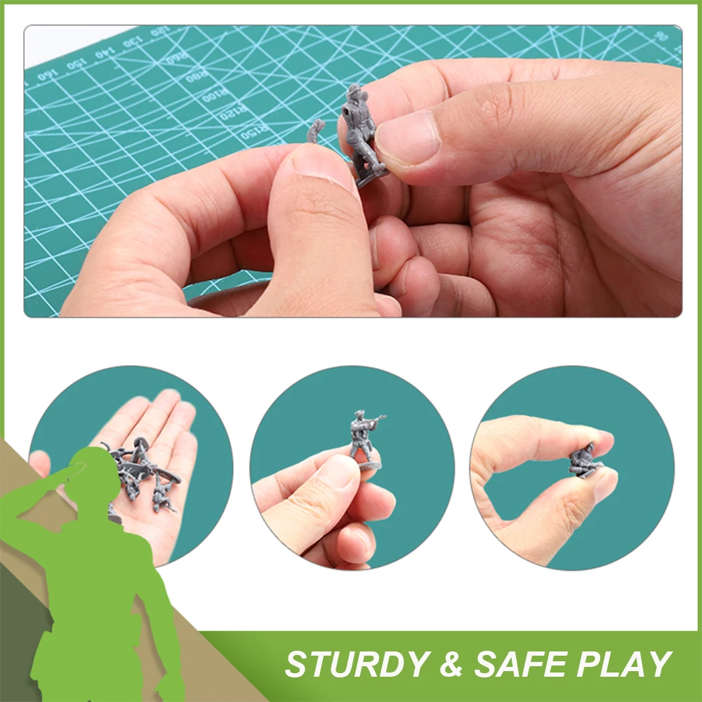 Viikondo Leger Mannen Speelgoed Soldaat Actiefiguurmodel Wwii Duits Vs Us 1/72 Mini 2.5Cm Militaire Set Voor Tankvoertuig Wargame Cadeau