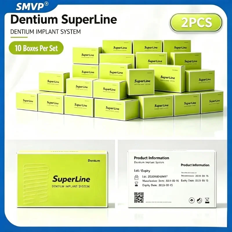 2Pcs Original Titanium Implant SLA Surface Internal Hex Connection For Bone Level Restoration For Dentium SuperLine II